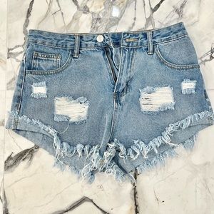 Womens cutoff blue Jean shorts